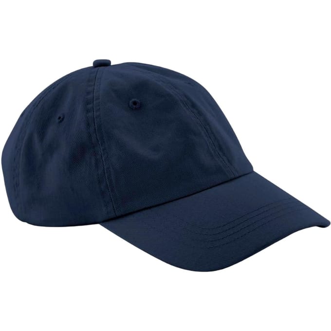 Beechfield Baseballpet met Paneel van Biologisch Katoen (Marineblauw)