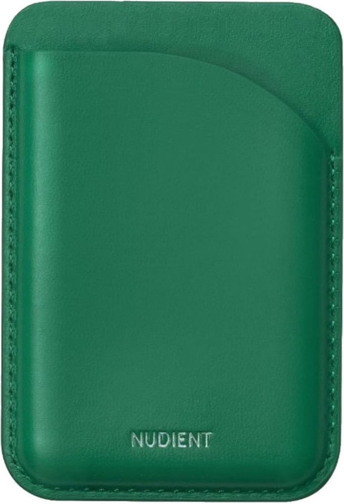 Nudient Card Holder 2022 Leather Emerald - Groen