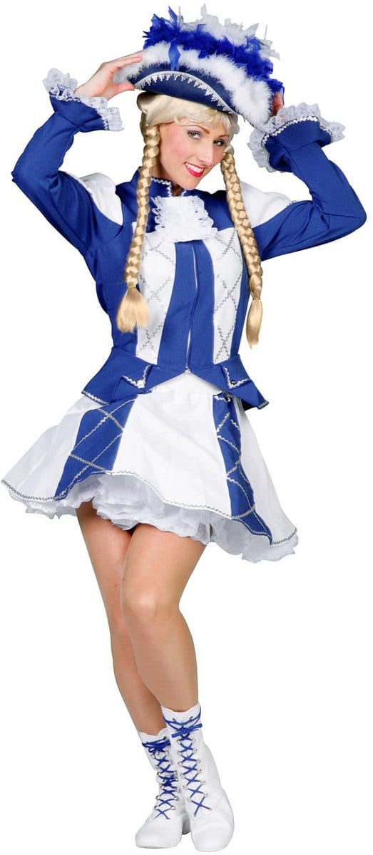 Dansmarietje pakje blauw/wit vrouw - Maat 46