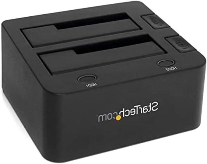 Opslag Basisstation - Harddisk Docking - Data Overzetten - Dubbele Bay Ondersteuning - 18.5 cm Lengte - Zwart