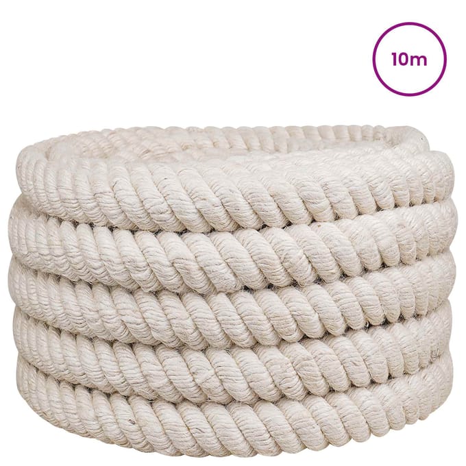 vidaXL - Jute - Touw - 60 - mm - Wit - 100% - Tossa - jute