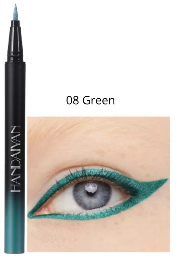 Vivid Metallic Liquid Eyeliner - 08 Green - Waterproof - 0.8ml