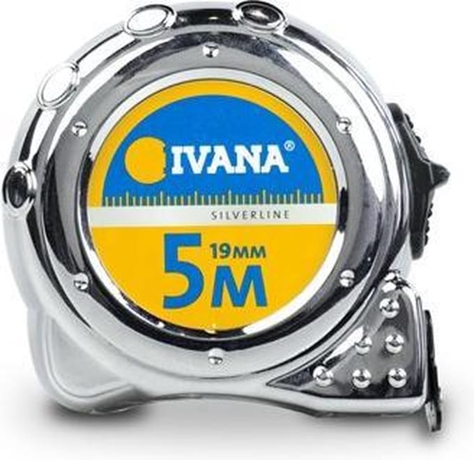 Ivana Rolbandmaat Verchroomd 5mtr 19mm