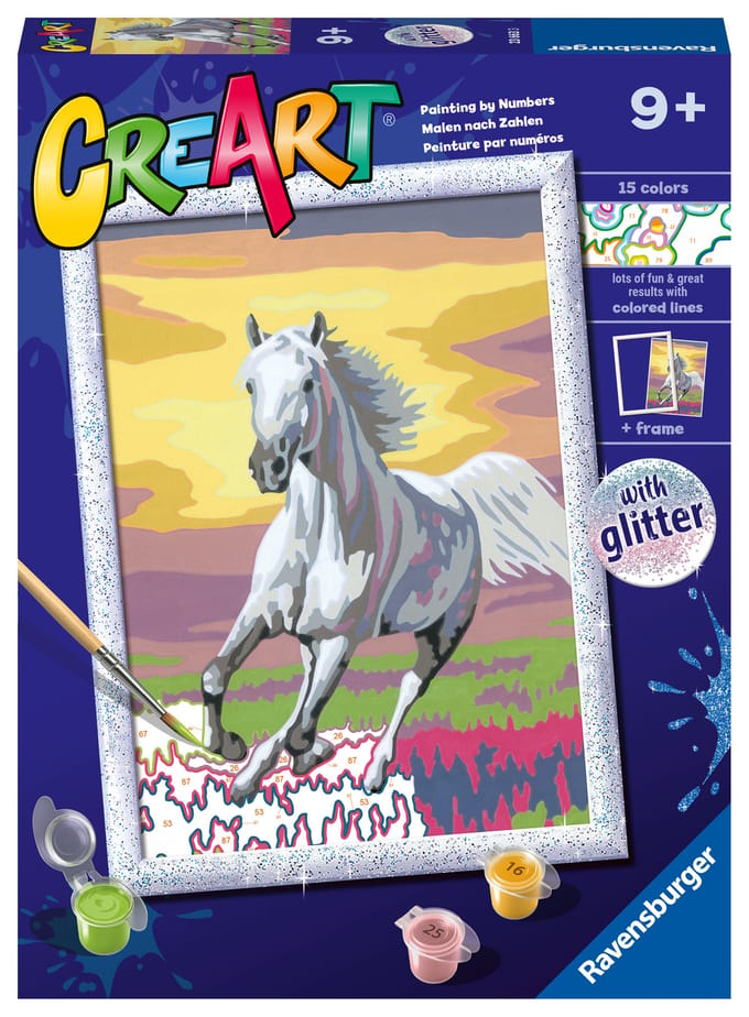 Ravensburger CreArt Horse at Sunset - Schilderen op nummer voor kinderen