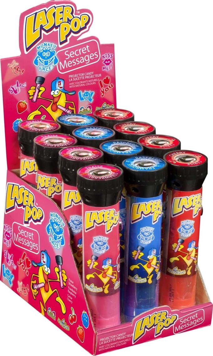 Laserpop Candy - 12 Stuks