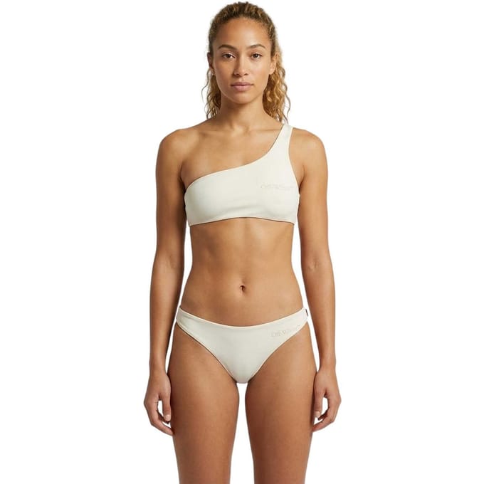 Off White Dames/Dames Tweedelig Badpak (Beige/Wit)