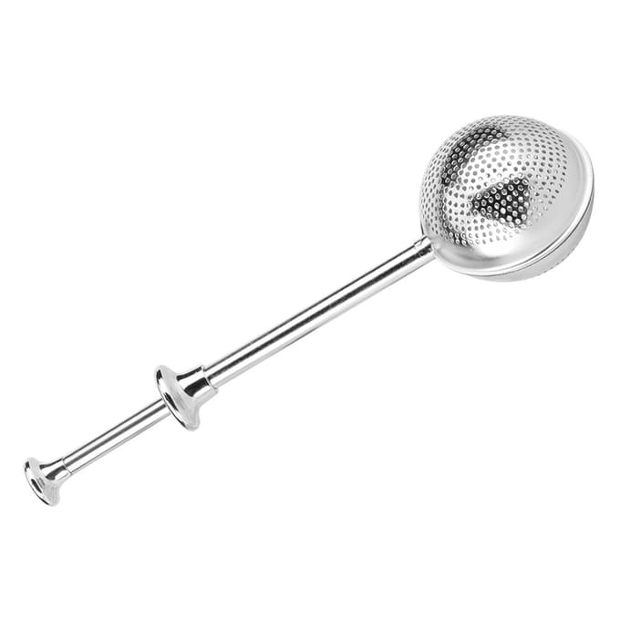 Rond Vorm Roestvrij Staal Intrekbare Thee Ei Infuser Filter Zeef Thee Accessoires white