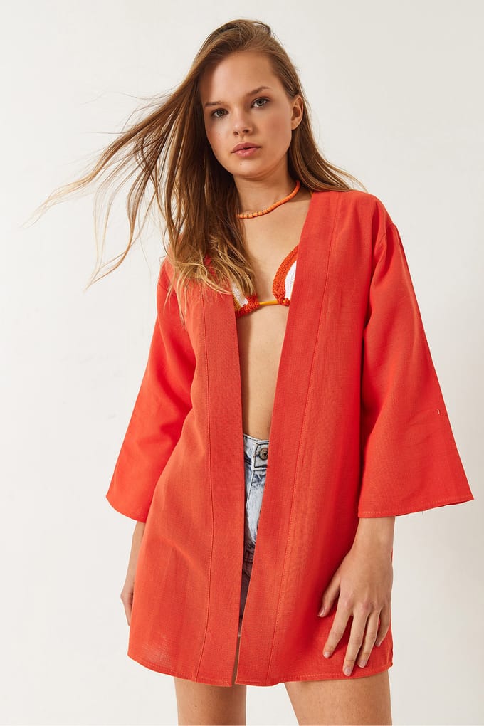 Viskose Linnen Blend Kimono