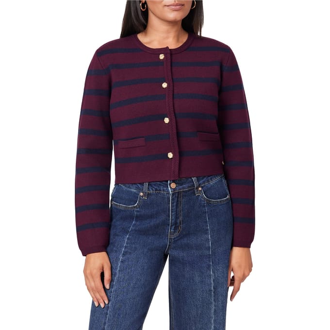 Scotch & Soda Sweater Winetasting/ Sky Captain Stripe Taglia: M | Cardigan Outlet | Donna | Rosso