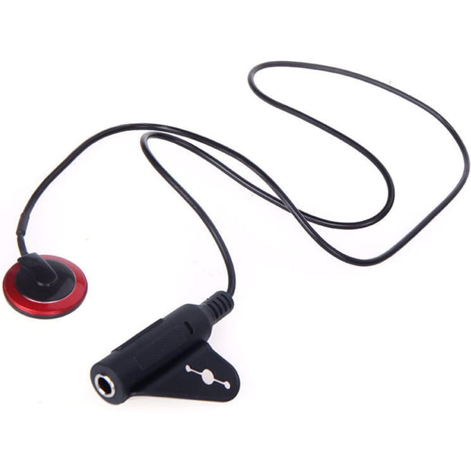 Piezo Contact Microfoon Pickup voor Gitaar Viool Banjo Mandoline Ukelele zwart/rood
