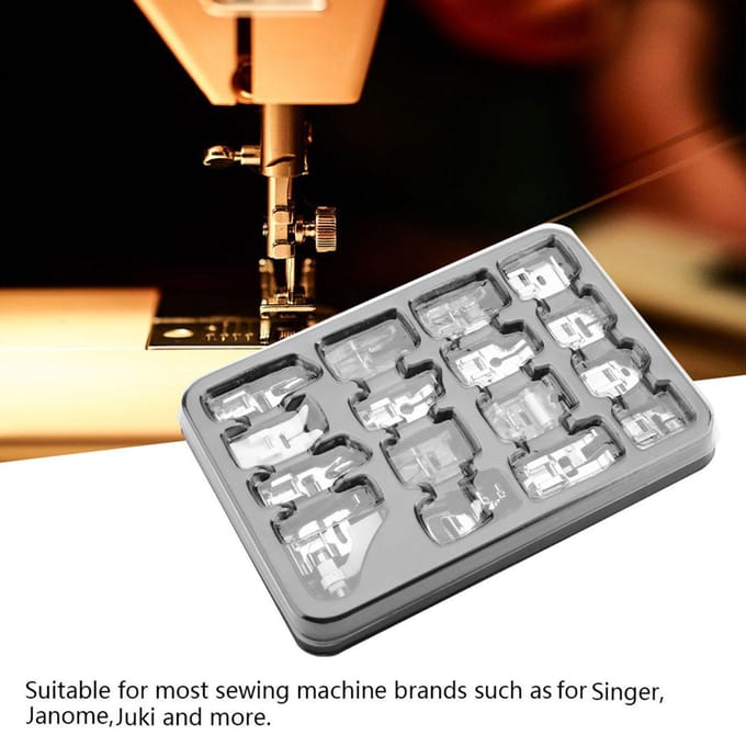 Professionele Persvoetenset Multifunctionele Naaimachine Accessoires voor Singer(#1) white