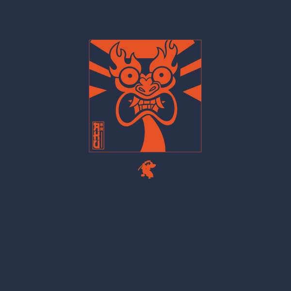 Samurai Jack Aku Kanji Men's T-Shirt - Navy - M