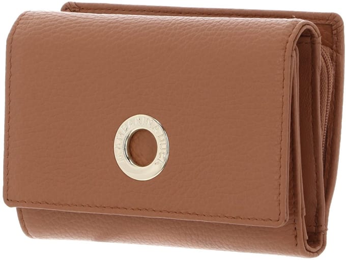 MANDARINA DUCK portemonnee Mellow Leather Wallet with Flap Pecan Nut bruine