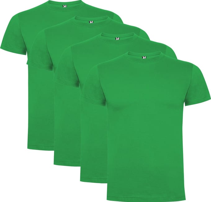 4 Pack Iers Groen t-shirts Roly Dogo Premium Kids 8 jaar 122 - 128