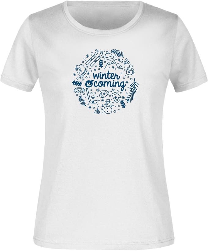 Dames T-shirt Jm Winter Wit - XXL