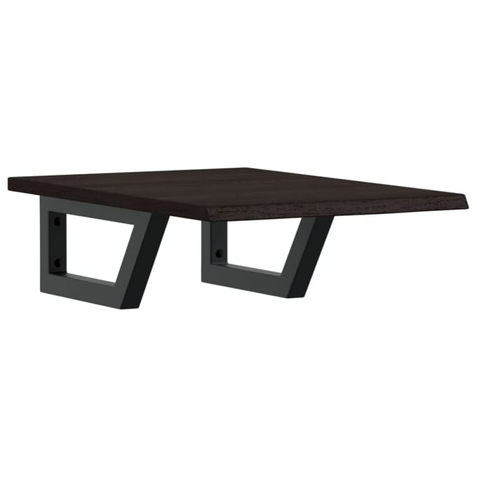 vidaXL - Badkamer - wandschap - staal - en - massief - eikenhout