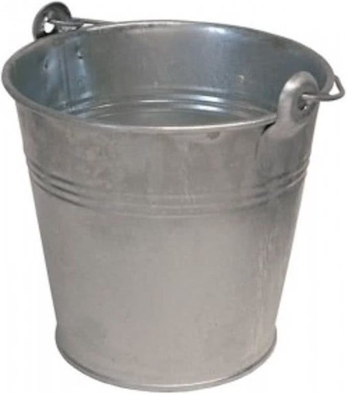 Benson Emmer / teil - 2x - van zink - met handvat - 12 liter