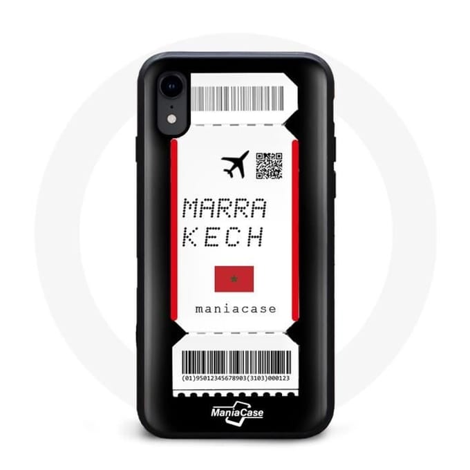 Coque iphone X billet d'avion marrakech