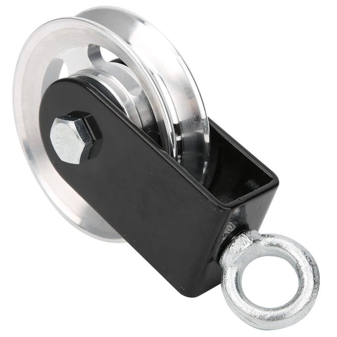 Fitnessapparaat Beugel RVS Katrol Stille Hangwiel DIY Accessoire black