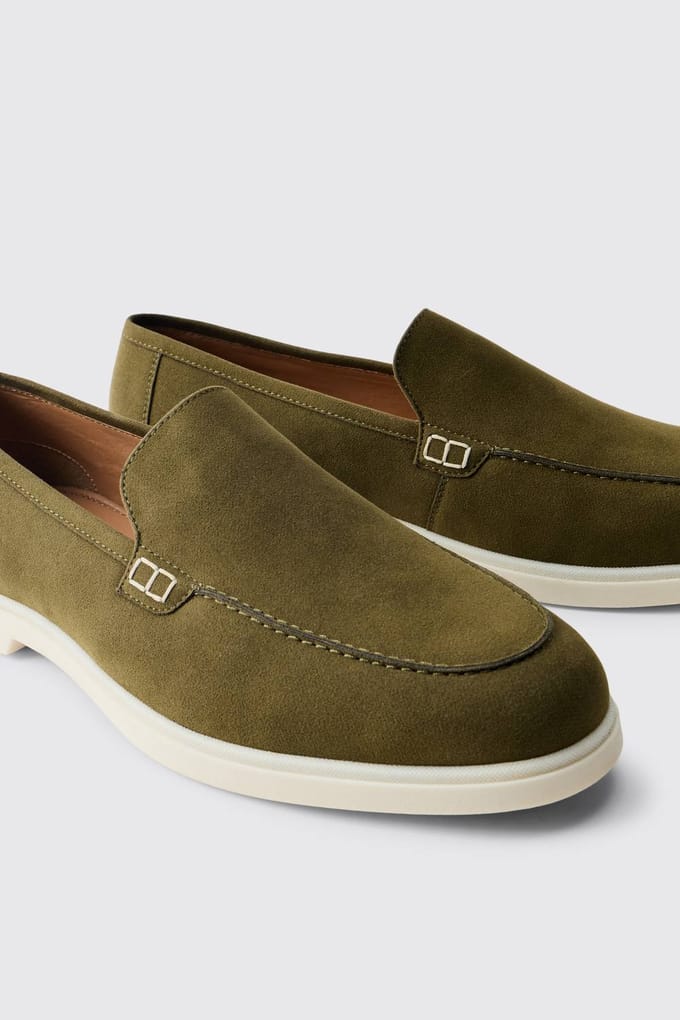 Instapper Van Imitatiesuède | Olive | Size 42