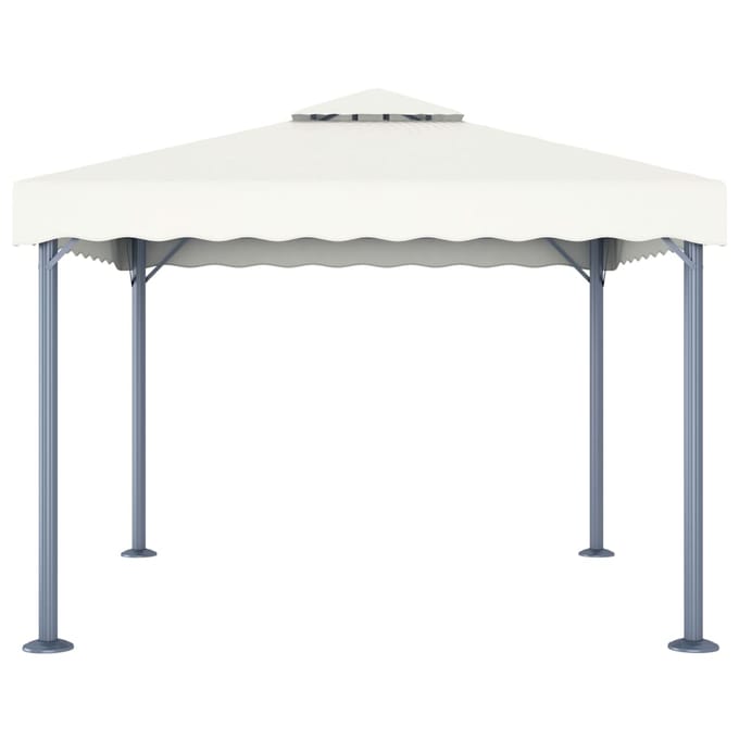 vidaXL - Prieel - 300x300 - cm - aluminium - crème