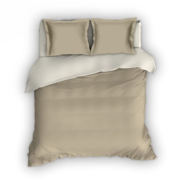 Romanette Comtesse flanel dekbedovertrek - Sand/Ivoor - Lits-jumeaux (240x200/220 cm + 2 slopen)
