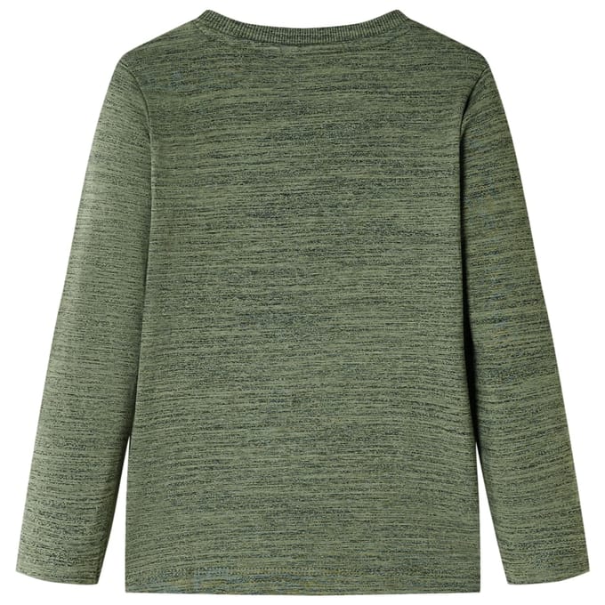 vidaXL Kindershirt met lange mouwen 104 gemêleerd kakikleurig