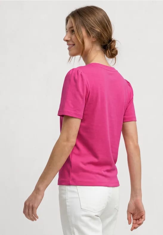 Shirt met gerimpelde mouwen