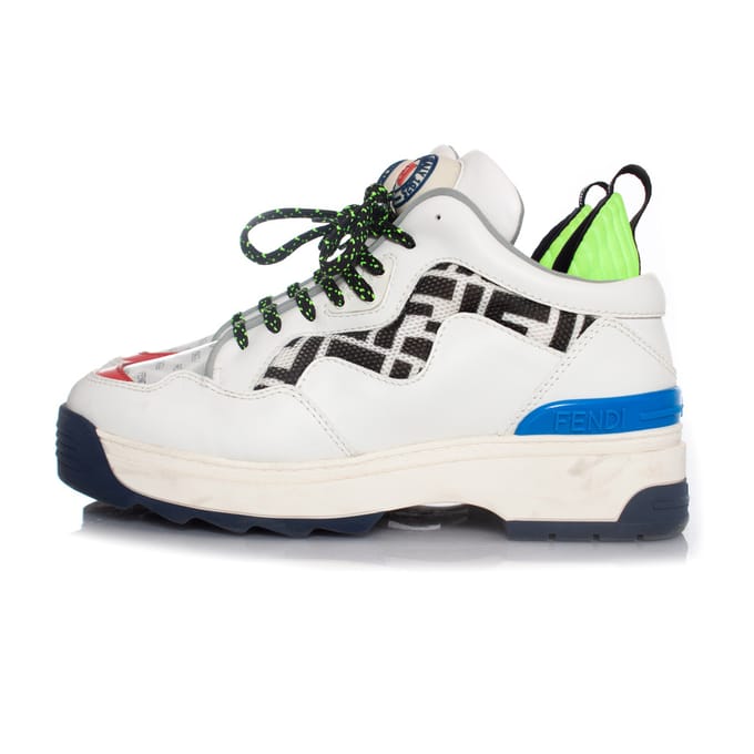 Fendi, Witte leren T REX sneakers