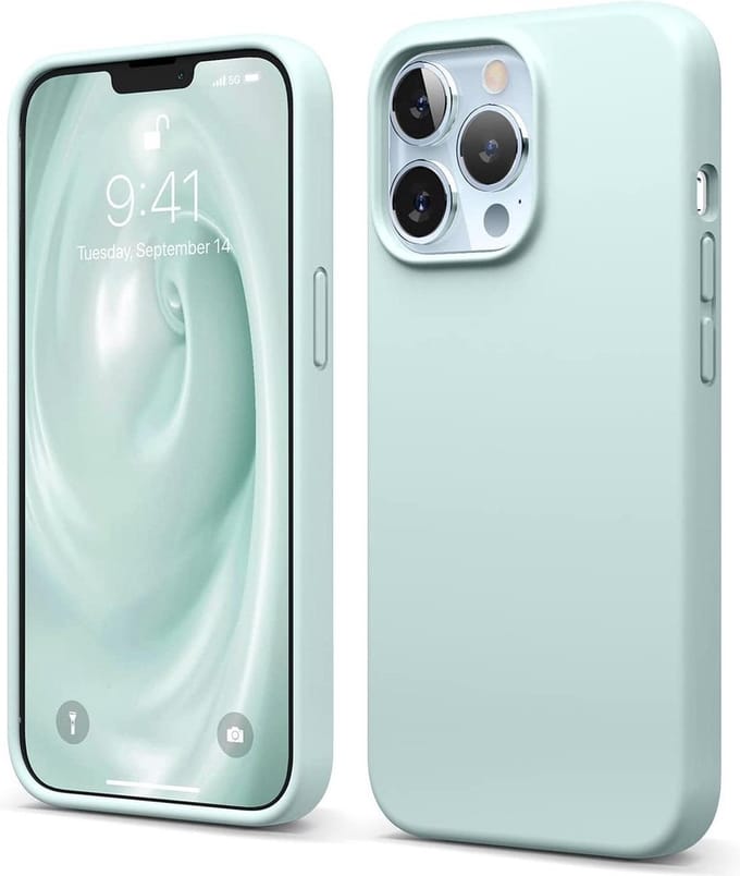 HB Hoesje Geschikt voor Apple iPhone 13 Pro Max - Turquoise - Siliconen Back Cover
