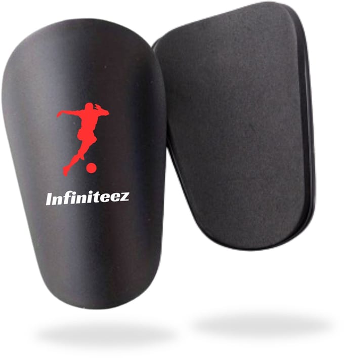 Infiniteez - Mini Scheenbeschermers voetbal - Ultra Light - One Size - 10x6cm - Mini Shinpads - Scheenbeschermers - Zwart