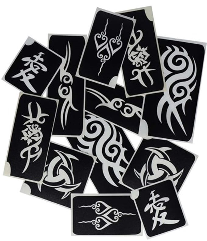 Superstar - Glitter Tattoo Sjablonen - Tribals - 12 stuks