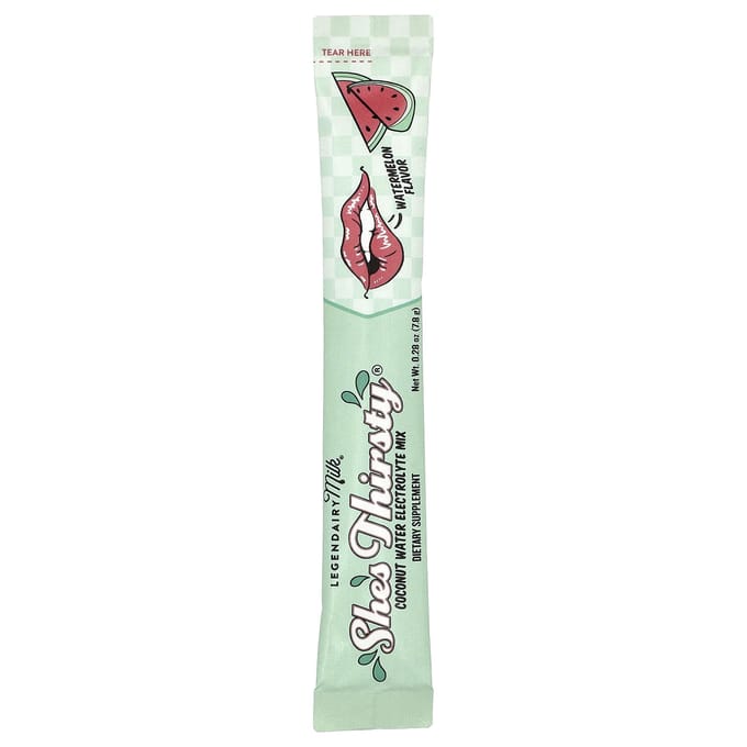 She'S Thorsty®, Mélange d'électrolytes à l'eau de coco, Pastèque, 18 sachets sticks, 7,8 g (0.28 oz) Chaque