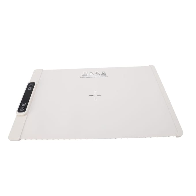 Plateau Chauffant Électrique Chauffage sur Toute la Surface Enroulable Portable Silicone 3 Réglages de Température Chauffe-Aliments Polyvalent 60 beige