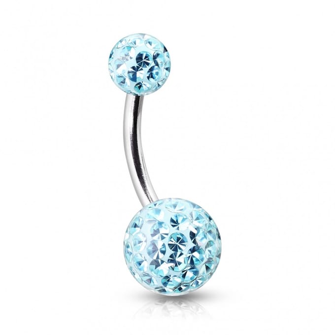 Piercing ferido (met epoxy laagje) 1.6x10x8 - aqua - LMPiercings