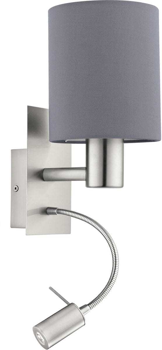 EGLO Pasteri Wandlamp - E27 - Ø 0 cm - Nikkelmat