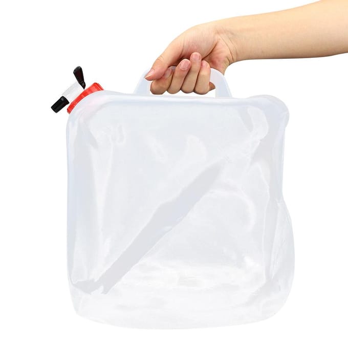 20L Opvouwbare Wateremmer Camping Draagbare Grote Capaciteit Wateropslag ContainerOpvouwbaar Water white