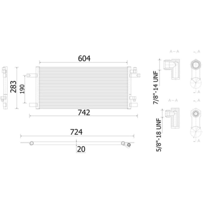 Condensator, airconditioner MAHLE AC 913 000S