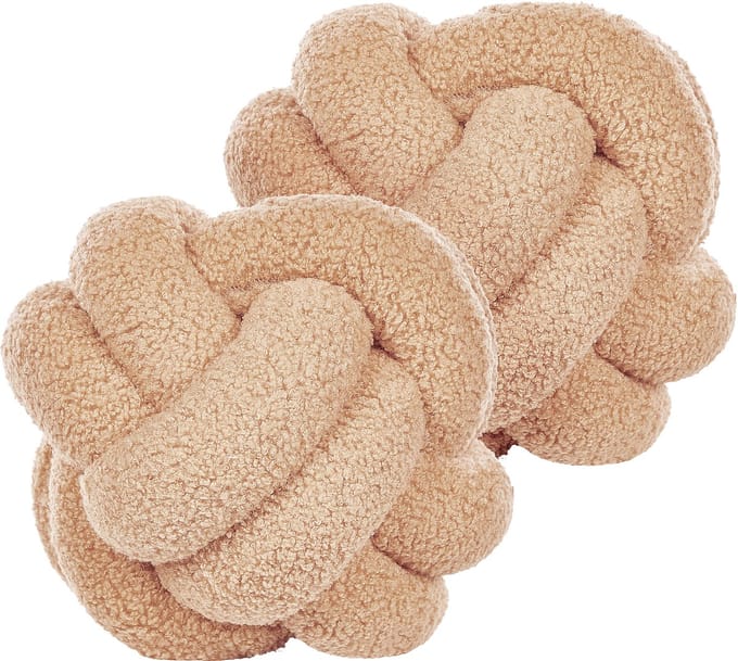 MALNI - Sierkussen set van 2 - Lichtbeige - Bouclé
