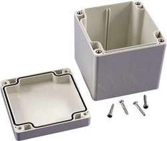 Hammond Electronics 1554EEGY – Universele behuizing – 90 x 90 x 90 mm – ABS – Grijs
