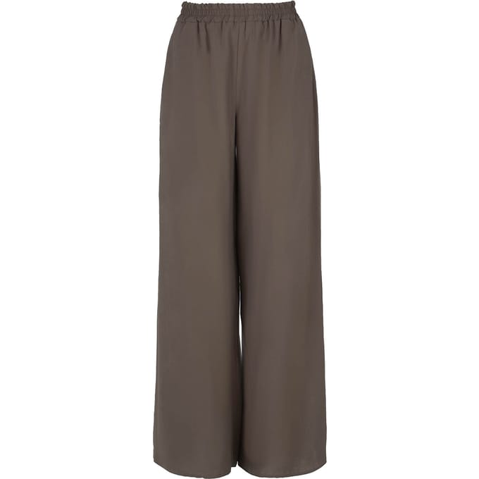 Khaki palazzo broek