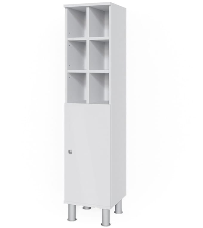 Vicco Fynn Halfhoge kast – 30 x 130.6 cm grote deur Wit grote deur