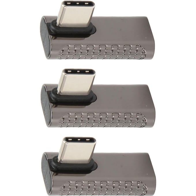 3 stuks USB C Rechte Hoek Adapter Vrouwelijk naar Mannelijk 20Gbps 8K 60Hz Middelste Bocht Type C 4.0 Adapter voor PC