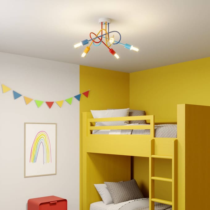 HELAM Oxford plafondlamp 5-lamps bont