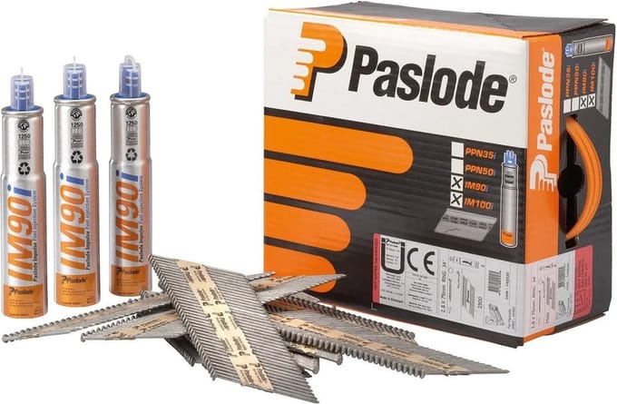 Paslode 142005 / 141083 Stripspijker - RounDrive - 2.8x51mm - 34º (3300st) + Gaspatronen
