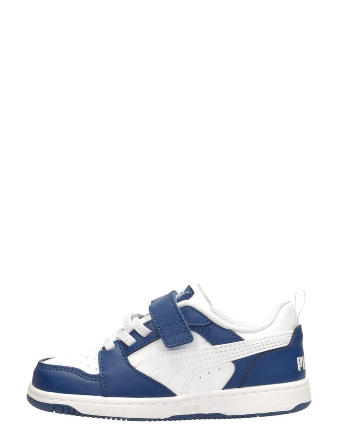Puma Rebound V6 LO jongens sneakers wit blauw