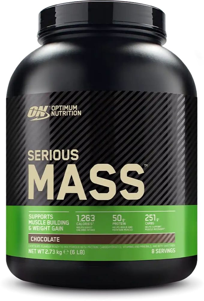 Optimum Nutrition Serious Mass - Chocolate - Mass Gainer - Weight Gainer - 2727 gram (8 servings)