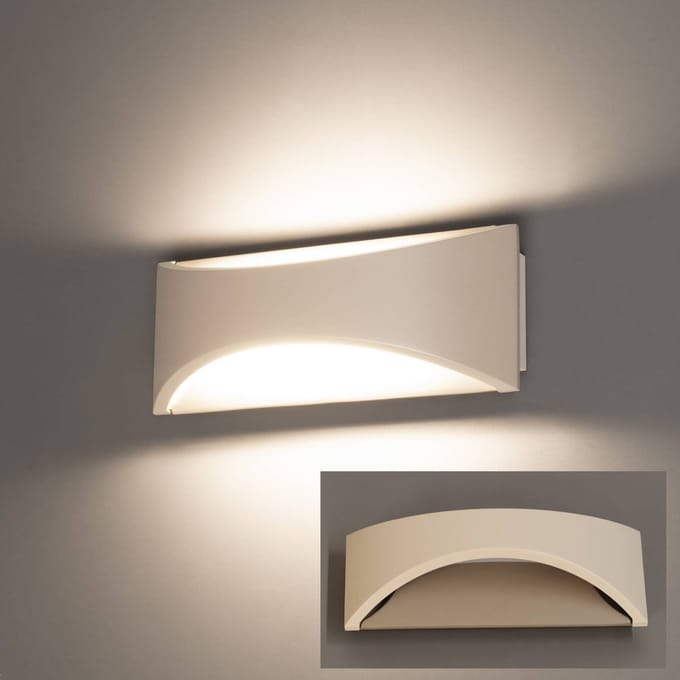 FISCHER & HONSEL LED wandlamp Rio, greige/zandkleurig, breedte 23 cm, metaal
