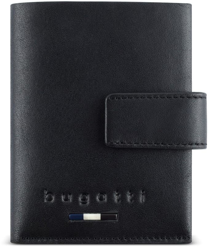Bugatti Romeo Kredietkaart etui RFID-bescherming Leer 7.5 cm - 2 Sleuven - schwarz
