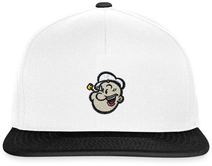Popeye Als Borduurmotief Snapback cap